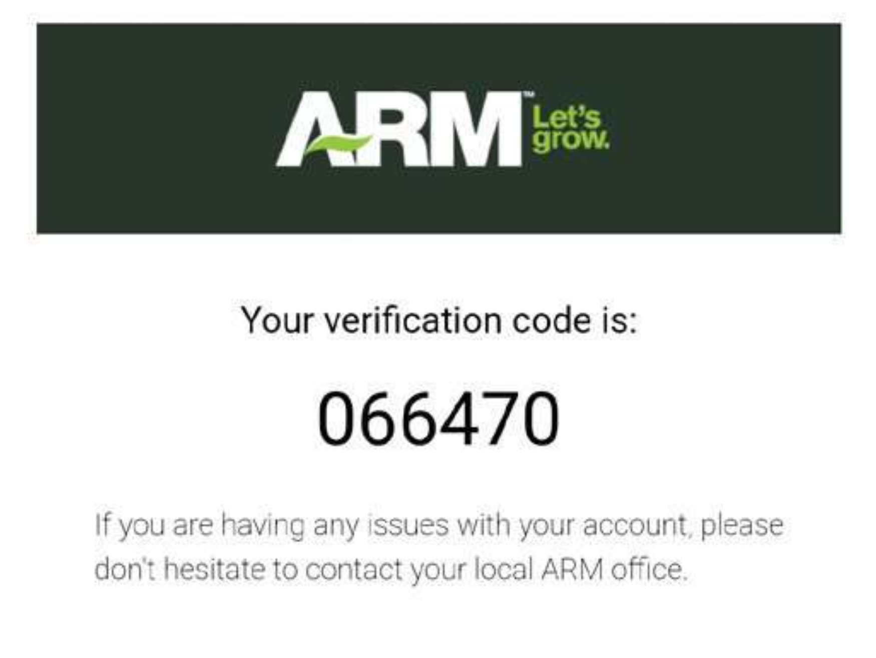 ARM Verification Code